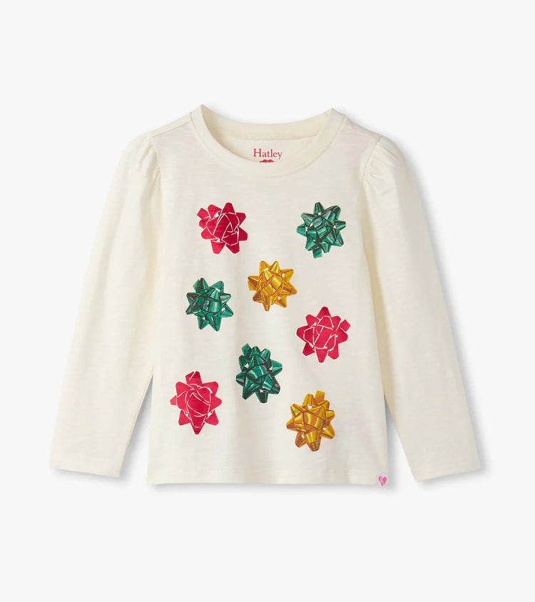 Festive Bows Puff Sleeve Tee