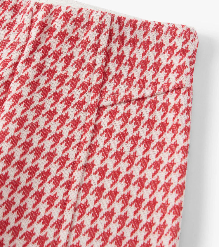 Chex Red Houndstooth Bell Bottoms