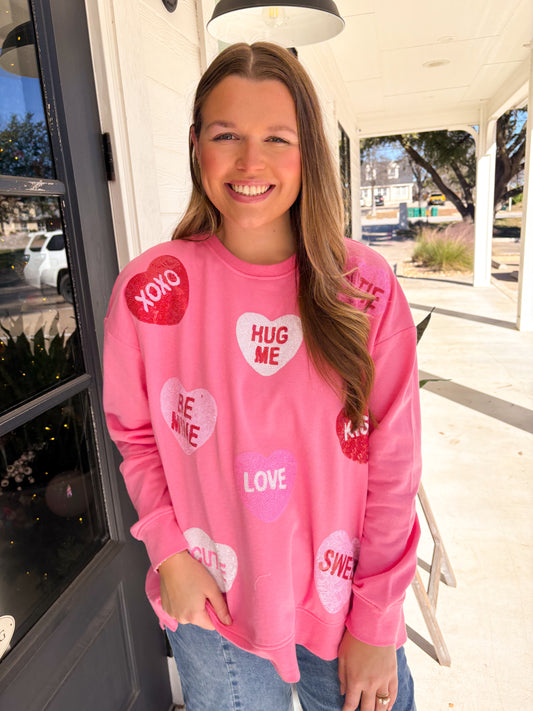 Valentine's Day Sparkle Sweatshirt