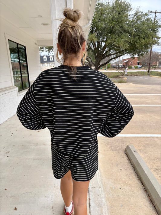 Cozy Cues Long Sleeve Top & Shorts Set