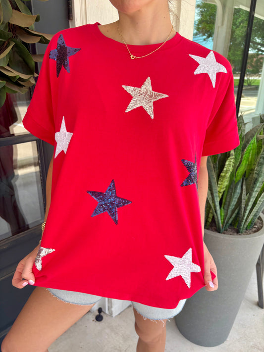 4th of July Sparkle Top