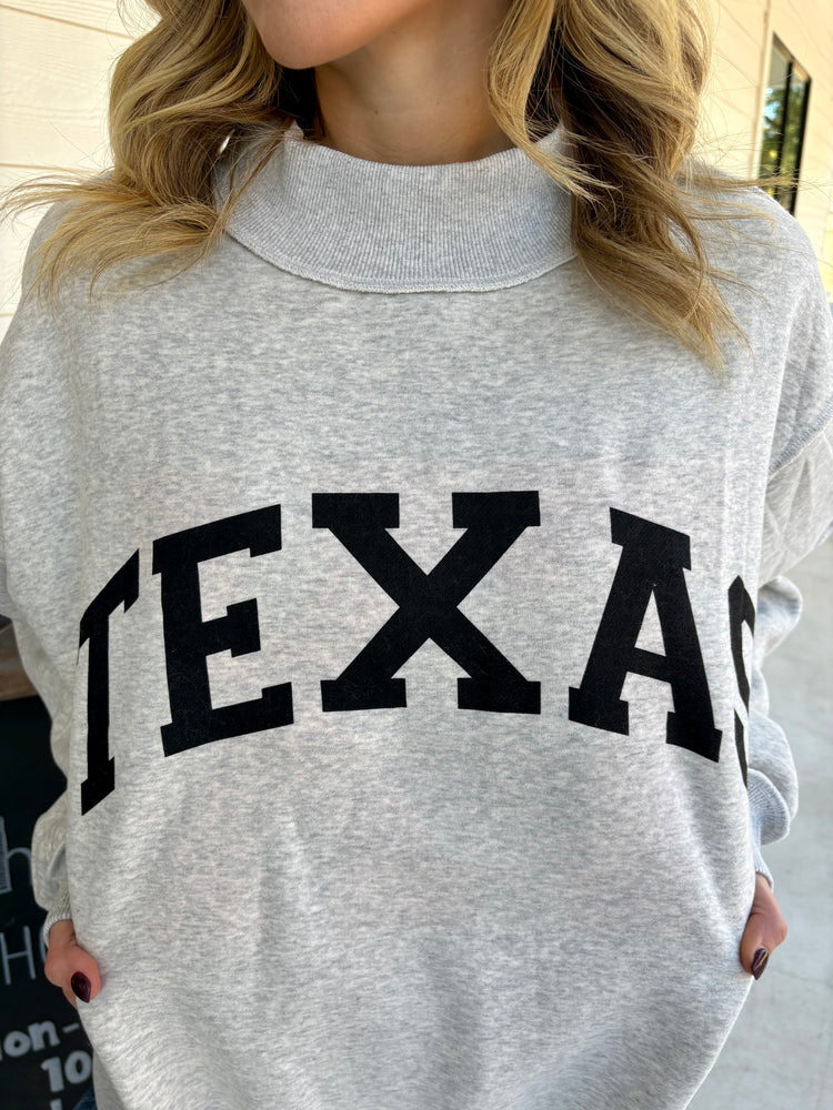 Texas Mock Neck Reversible Sweatshirt