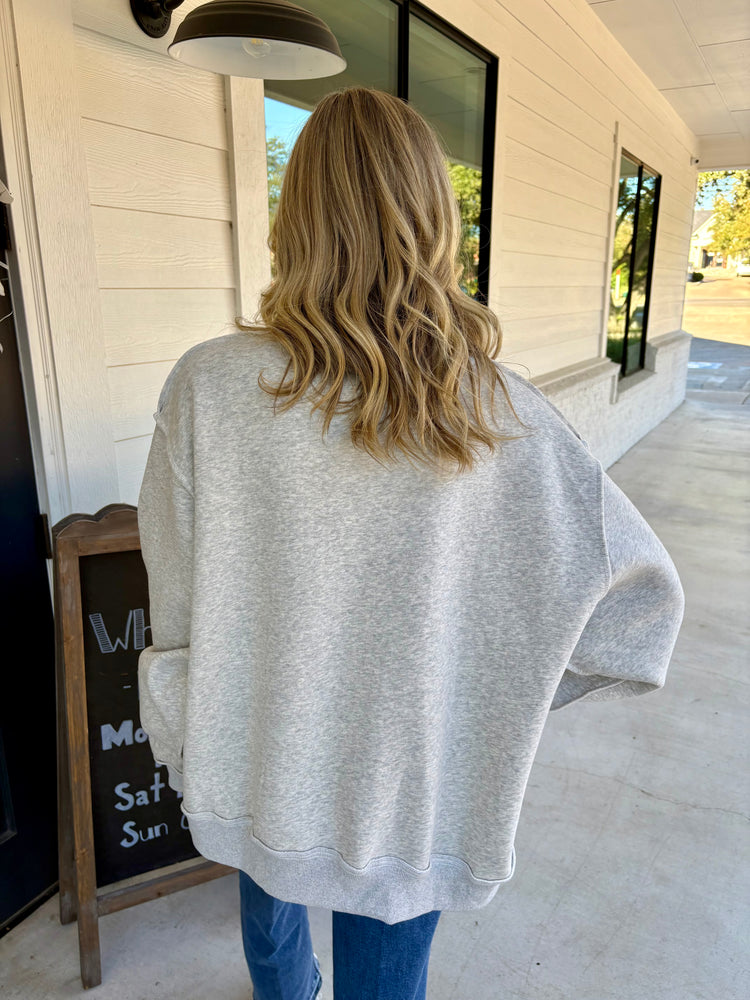 Texas Mock Neck Reversible Sweatshirt