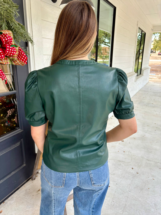 Kalia Rainforest Vegan Leather Top