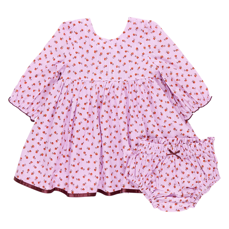 Lavender Tiny Roses Amma Dress Set