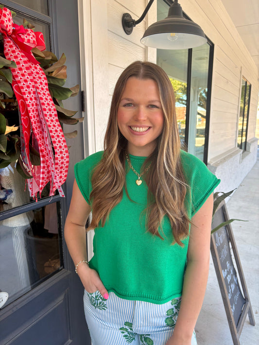 Green With Envy Sweater Top