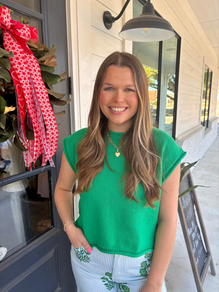 Green With Envy Sweater Top