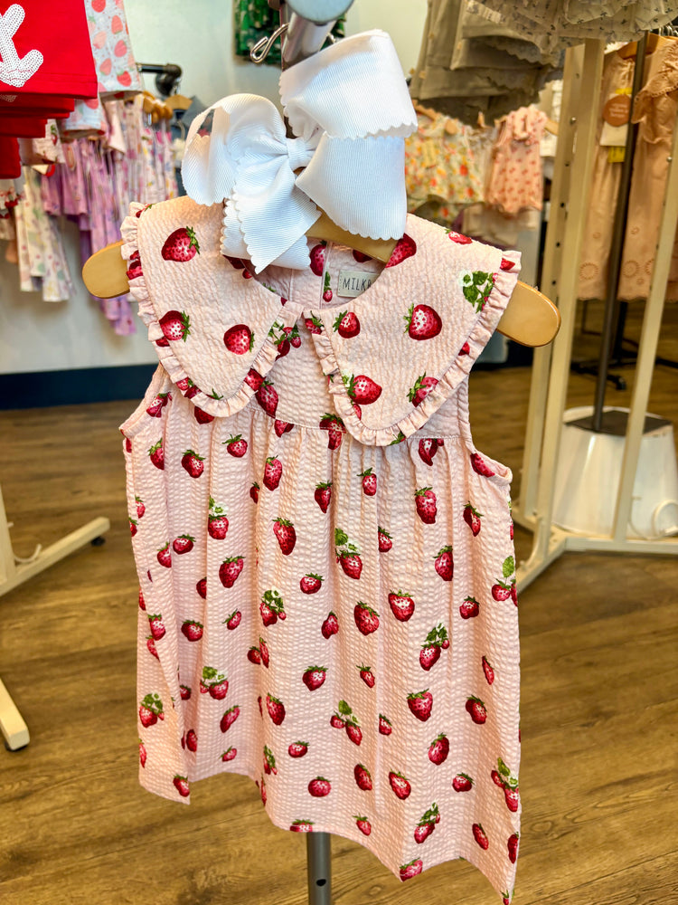 Strawberry Ruffle Collar Dress