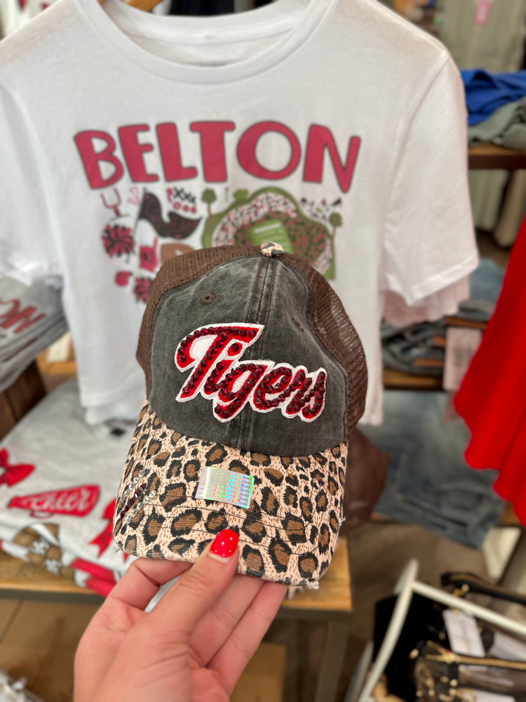 Tigers Red/Cream Leopard Bill Hat