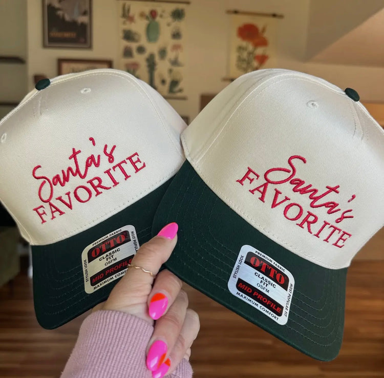 Santa's Favorite Embroidered Hat