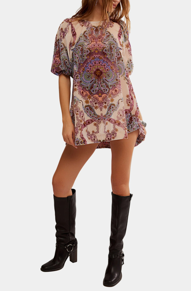 Maye Printed Velvet Tunic
