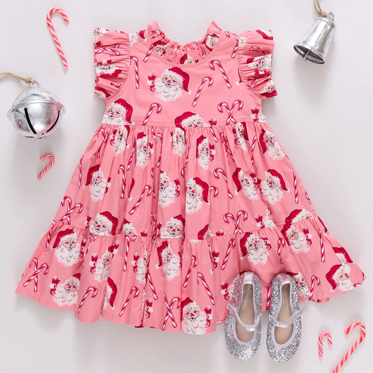 Pink Candy Cane Santa Jennifer Dress