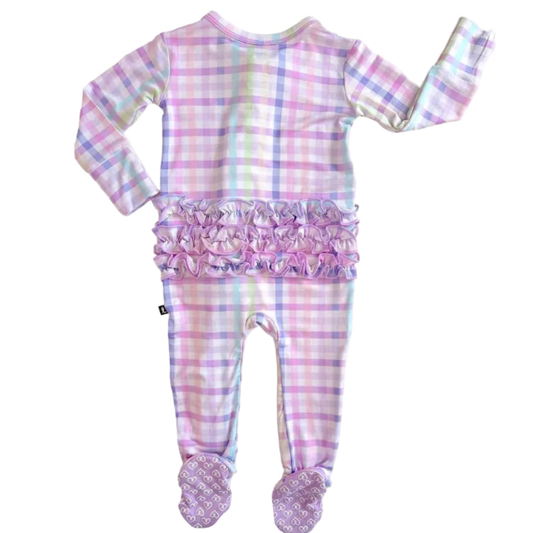 Emery Ruffled Zippered Footie
