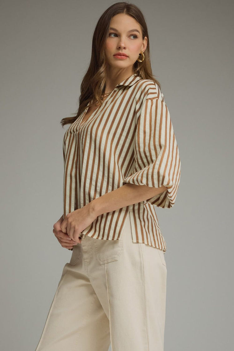 Saddle Stripe Top