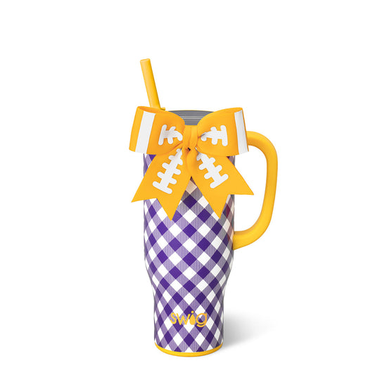 Gameday Gingham Purple + Yellow Mega Mug 30oz