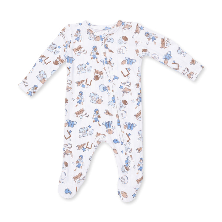 Football Nursery 2 Way Zipper Footie
