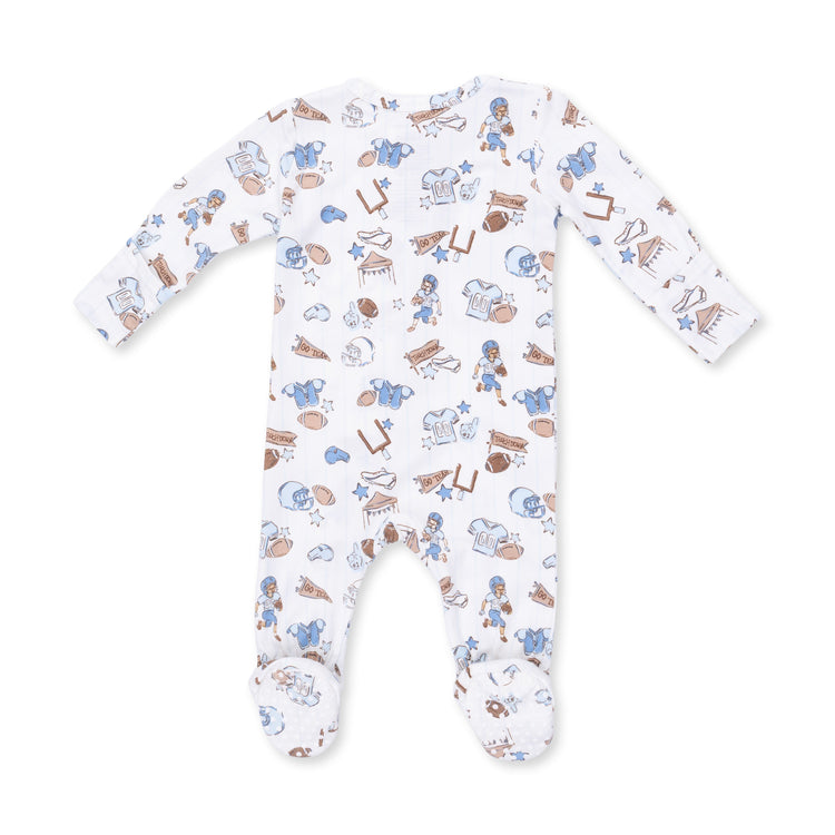 Football Nursery 2 Way Zipper Footie