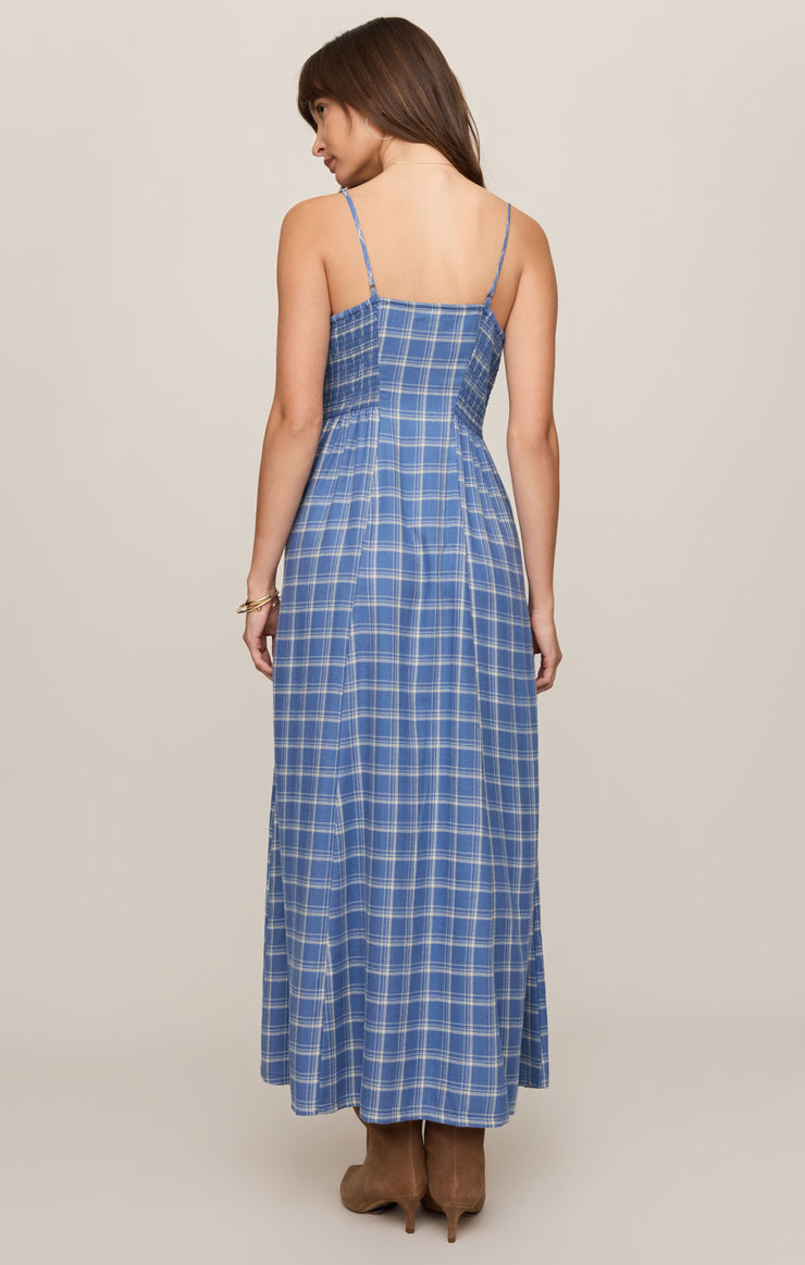 Angel Eyes Plaid Midi Dress