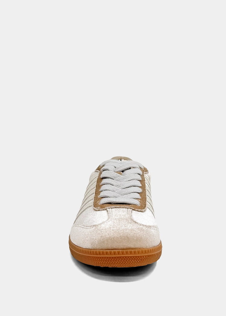 Stevie Taupe Velvet Sneaker
