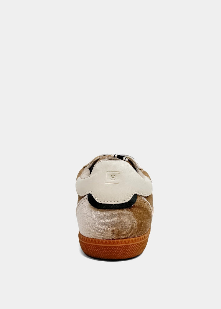 Stevie Taupe Velvet Sneaker