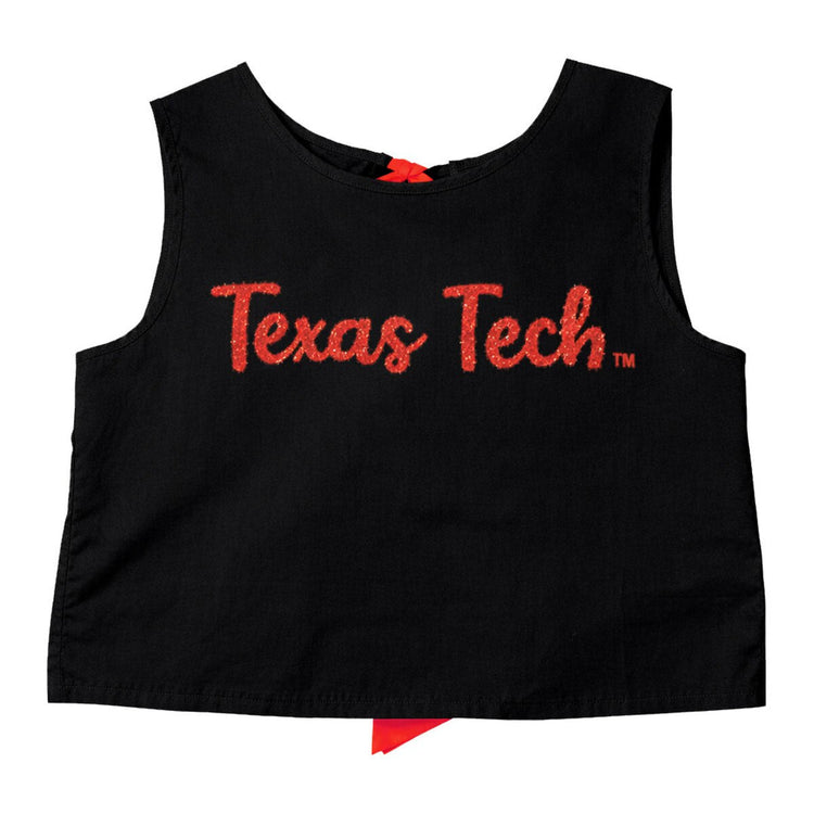 Rope Script Tie Back Cropped Tank Top