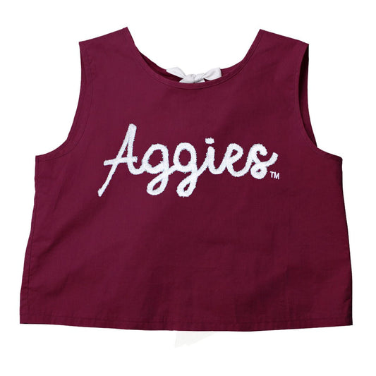 Rope Script Tie Back Cropped Tank Top
