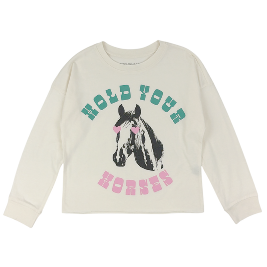 "Hold Your Horses" Oversized LS Tee