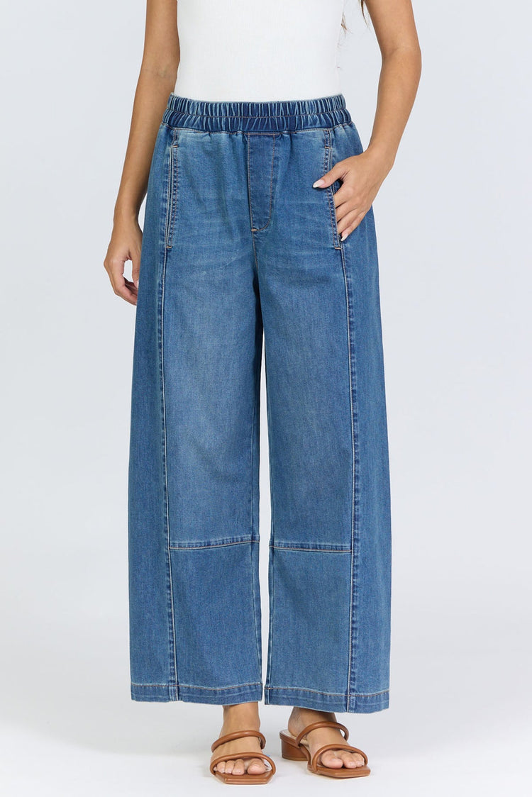 Dear John Della Pull On Barrel Leg Denim