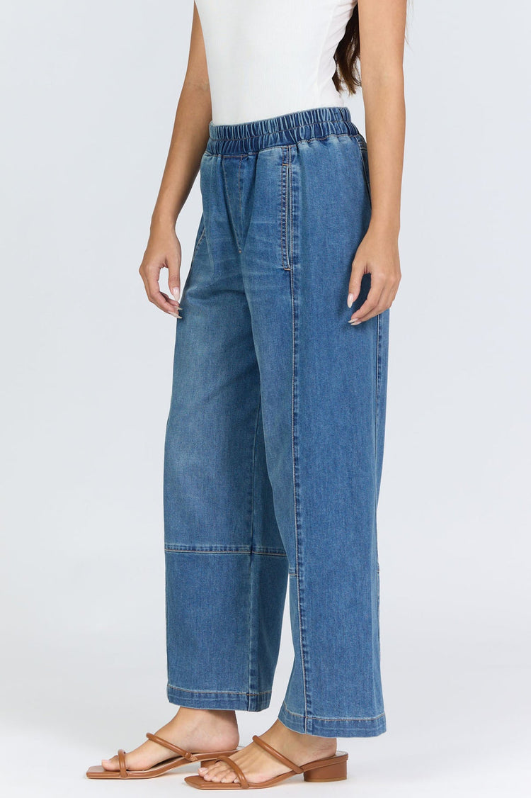 Dear John Della Pull On Barrel Leg Denim