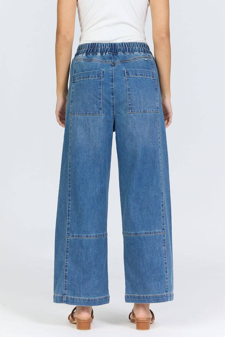 Dear John Della Pull On Barrel Leg Denim