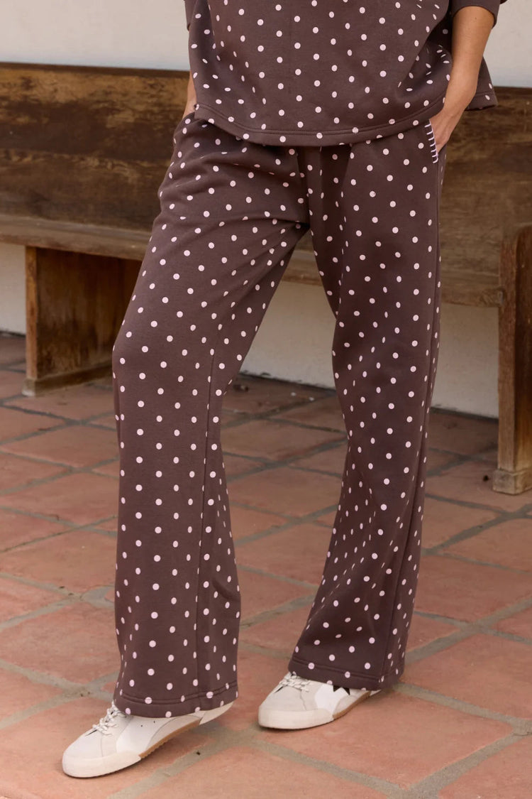 Polka Dot Perfection Fleece Pant w/ Whipstitch