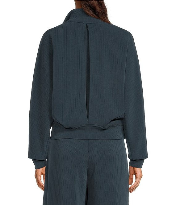 Hot Take Structured Stripe Zip Jacket