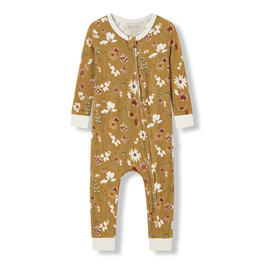 Wildflower Luxe Stretch Ruffle Zipper Footie