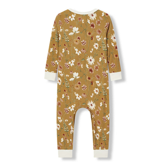 Wildflower Luxe Stretch Ruffle Zipper Footie