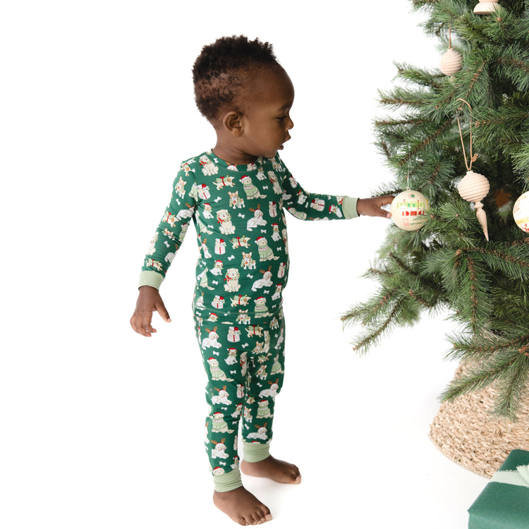 Christmas Dogs Uni-LS PJ Set