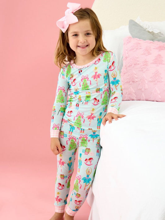 Nutcracker Wishes Ruffle LS PJ Set