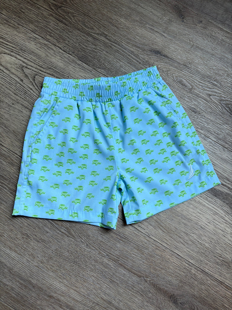 River Performance Alligator Print Short
