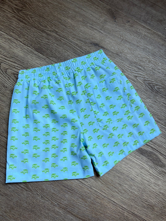 River Performance Alligator Print Short