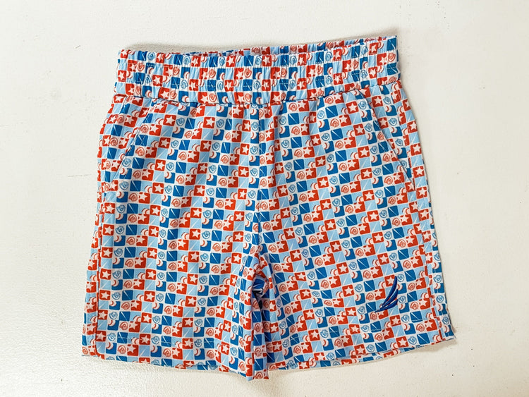 River Performance Baseball Check Print Short