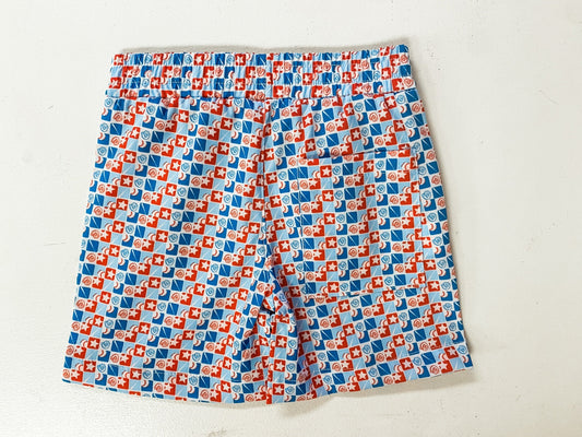 River Performance Baseball Check Print Short