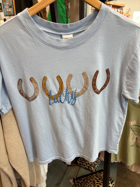 Lucky Wide Crop Tee