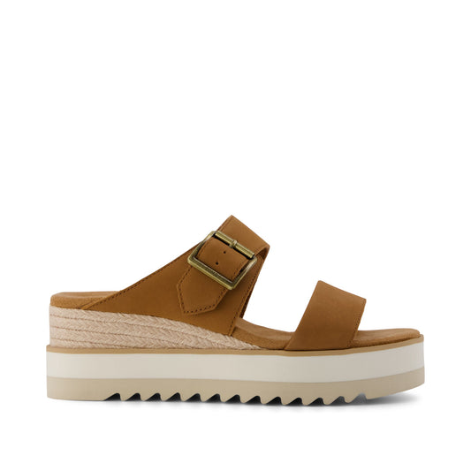 Toms Diana Buckle Brown Sugar Mule Wedge Sandal