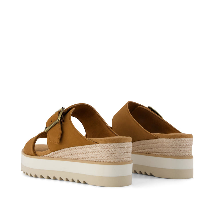 Toms Diana Buckle Brown Sugar Mule Wedge Sandal