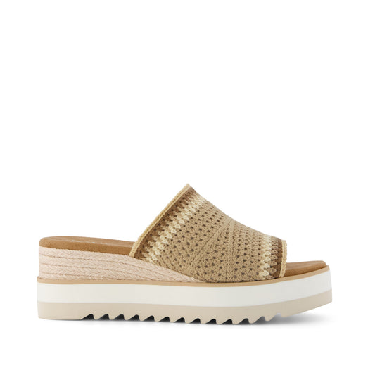 Toms Diana Almond Crochet Mule Wedge Sandal