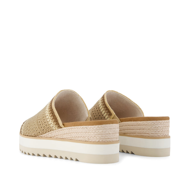 Toms Diana Almond Crochet Mule Wedge Sandal