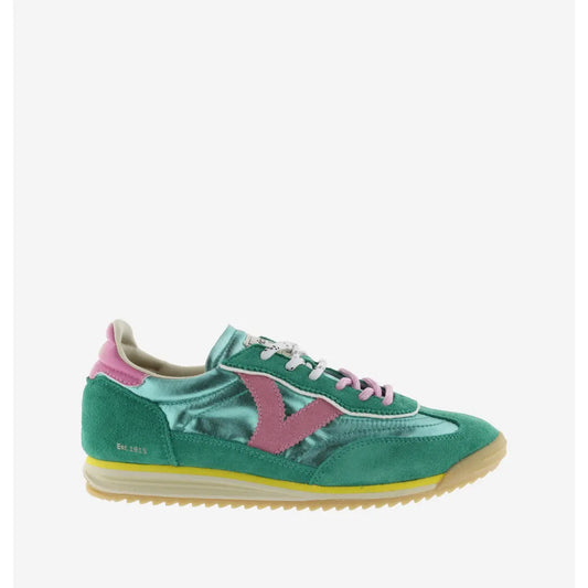 Saturno Nylon & Serraje Jade Sneakers