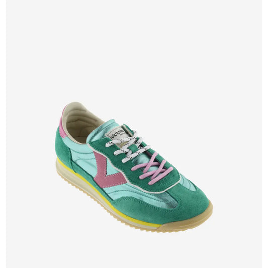 Saturno Nylon & Serraje Jade Sneakers