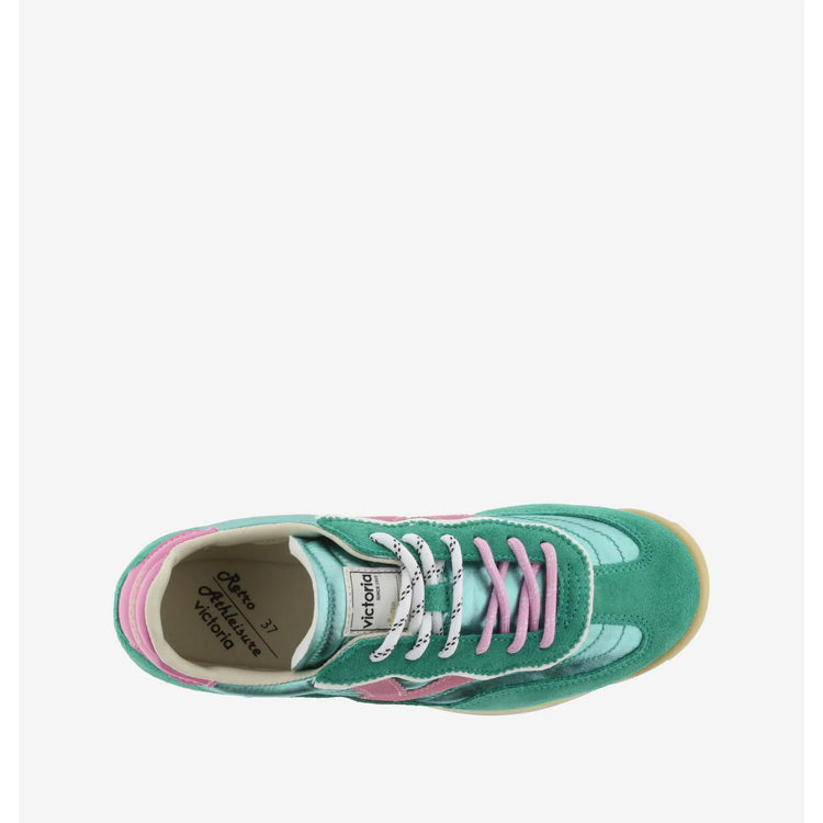 Saturno Nylon & Serraje Jade Sneakers