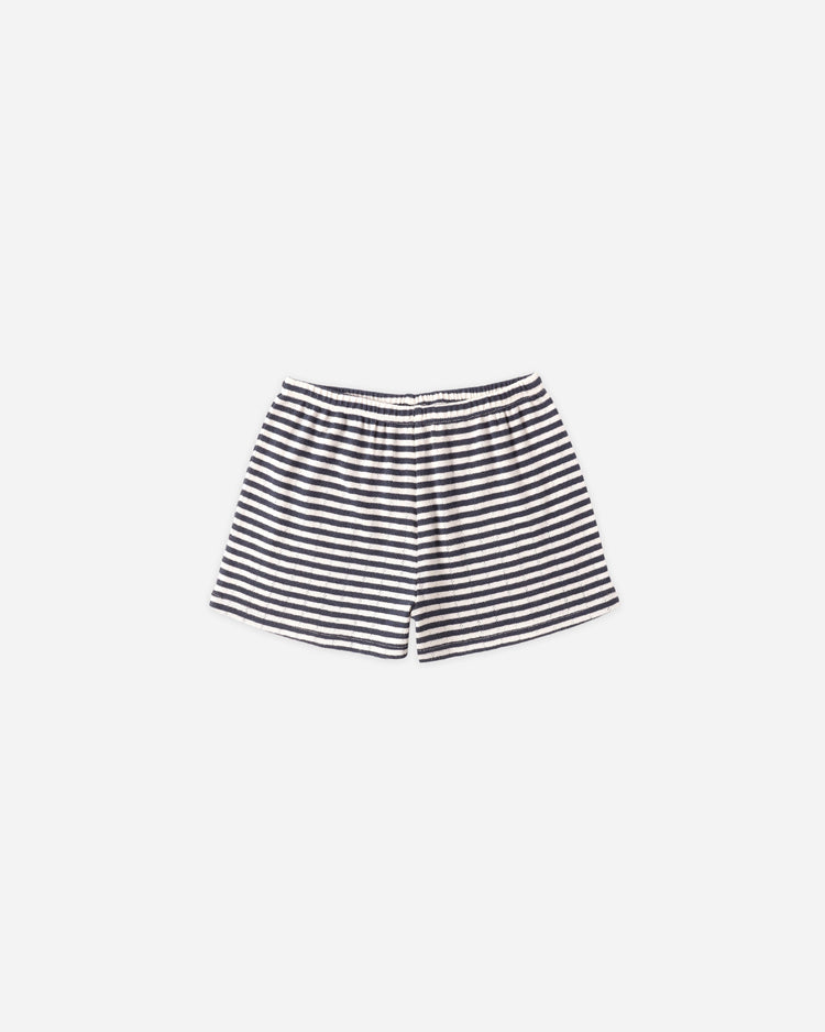 Navy Stripe Pointelle Shorts