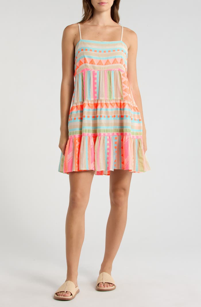 Neon Aztec Spaghetti Strap Dress